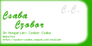 csaba czobor business card